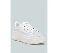 London Rag Jitter Bug Rhinestones Embellished Chunky Sneakers