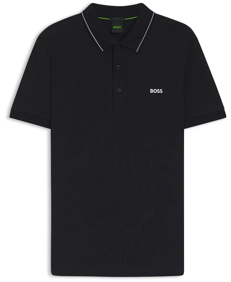 Boss by Hugo Men's Tonal Logo Slim-Fit Polo Shirt