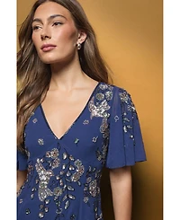 Coast Women's Floral Embellished Midi Dress