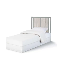 flynama Mini Crib with Mattress Pad 3in1 Convertible Design Reversible Back Panel Three Adjustable Mattress Heights for Baby Nursery