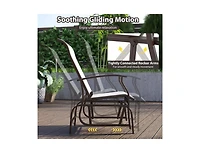 Slickblue Patio Glider Chair Set of 2 with Ergonomic Seat and Back