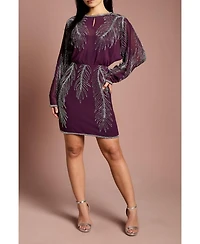 Coast Women's Feather Embellished Mini Dress