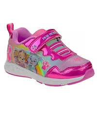 Nickelodeon Big Girls Kids' Paw Patrol Skye & Everest Light-Up Easy Hook Loop Fashion Sneakers