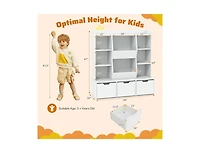Slickblue 47 Kids Bookcase and Toy Storage Organizer Cabinet