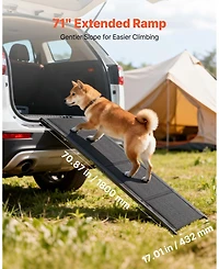 Cozito 71" Folding Dog Ramp 17" Wide, Non-Slip Surface, Supports up to 250 lbs