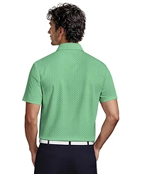 Pga Tour Men's Essential Geo Print Golf Polo Shirt