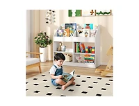 Slickblue Kids 3-Tier Bookshelf with Display Rack and Toy Storage