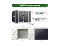 Slickblue Metal Outdoor Storage Shed 7.5 x 6.3 Ft with Secure Locking Door