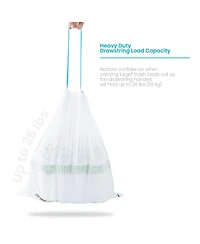 Home Zone Living Code 45S Drawstring Kitchen Trash Bags Custom Fit for 12 Gallon Bins, 60-Count