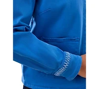 Tribal Women's Hidden Snap-Front Stretch Denim Jacket