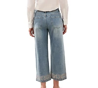 Tribal Women's Wide-Leg Denim Pant