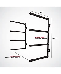 RaxGo Wall Kayak Storage Rack with Adjustable Heavy Duty Arms for Secure Indoor Garage Mount