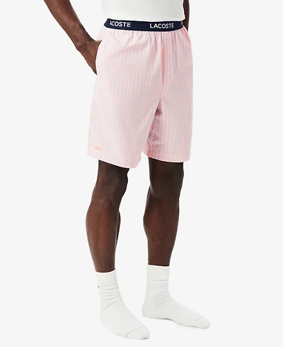 Lacoste Men's Loungewear Striped Straight-Fit Shorts