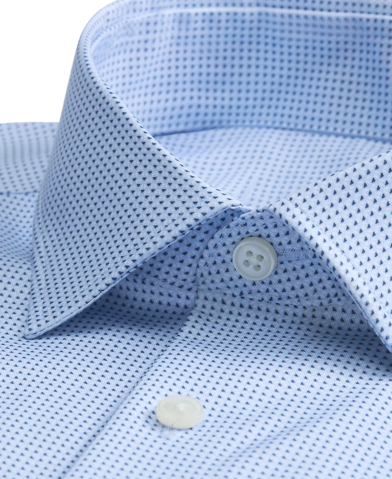 Calvin Klein Men's Spread Collar Poplin Dress Shirt