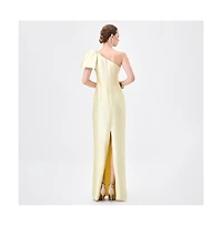 Bariano Women's Aramy One Shoulder Bow Gown