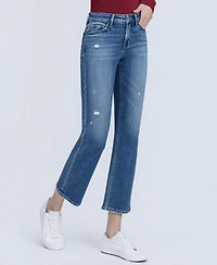 Vervet Women's Mid Rise Ankle Straight Jeans