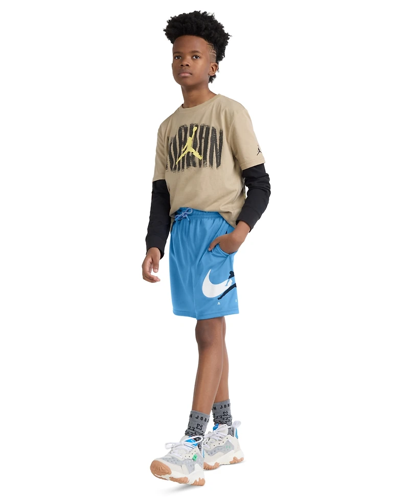 Jordan Boys' 8-20 Graphic Varsity-Style Mesh Shorts