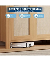 gaomon Rattan Sideboard Buffet Cabinet