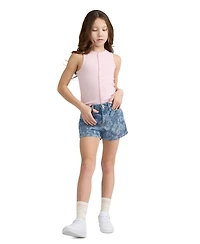 abercrombie kids Girls' 5-18 High Rise Relaxed Floral Denim Shorts