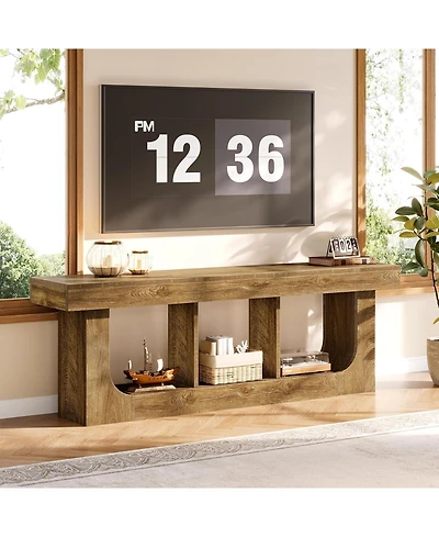 Tribesigns Tv Stand for 70-Inch TVs, 63-Inch Entertainment Center with Storage Shelf