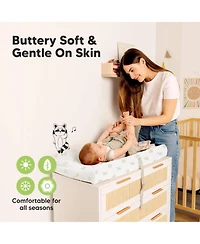 KeaBabies 2-Pack Isla Waterproof Changing Pad Covers for Boy, Girl, 32x16 Soft Nursery Baby Table Cover Sheets