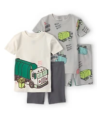 Carter's Baby Boys' Short-Sleeve T-Shirt and Shorts Sleep & Play, 4-Piece Set