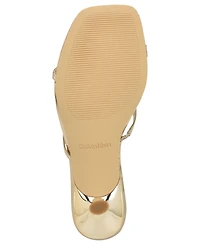 Calvin Klein Women's Axella Strappy Kitten Heel Dress Sandals