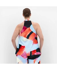 City Chic Women's Chloe Aspect Print Cowl Neck Top