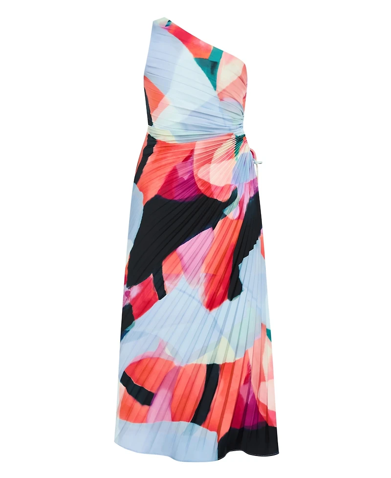 City Chic Women's Aliza Print Pleat Maxi Dress