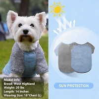 Aronkl 2-Pack Lightweight Athletic Dog T-Shirt with Reflective Label for Outdoor Use