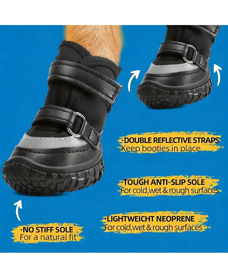 Aronkl Anti-slip Breathable Dog Boots with Reflective Straps for Paw Protection