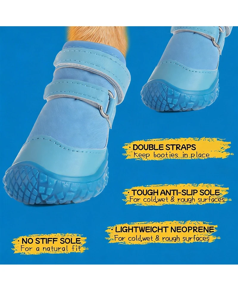 Aronkl Anti-Slip Breathable Dog Boots for Paw Protection, Outdoor Use, Reflective Straps