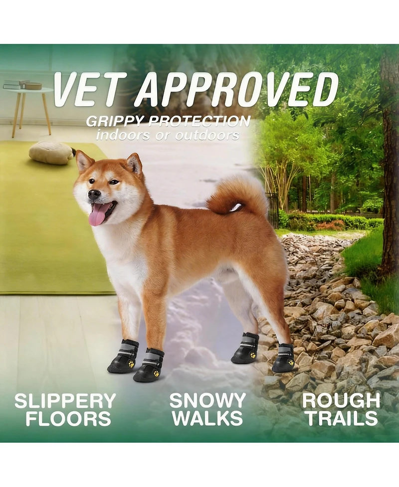 Aronkl Anti-slip Dog Boots for Large Dogs - Winter & Summer Protection