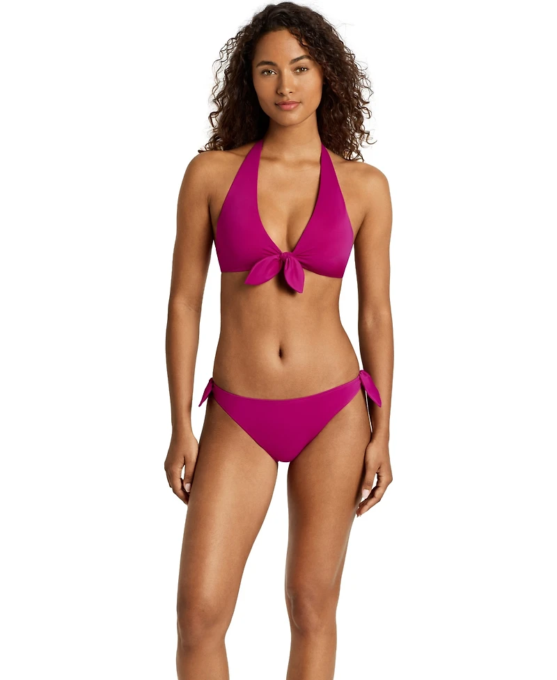 Lauren Ralph Women's Side-Tie Hipster Bikini Bottoms