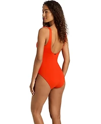 Lauren Ralph Lauren Women's Ruffle Surplice One-Piece Swimsuit