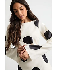 Warehouse Women's Polka Dot Scoop Back Maxi Dress