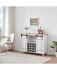 gaomon Coffee Bar Cabinet Wine Glass Rack