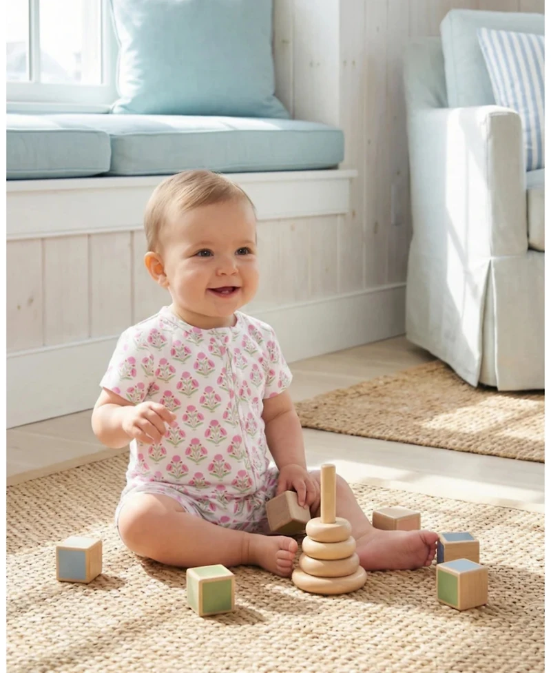 Motette Baby Girls Pink Posy Bamboo Sleeper