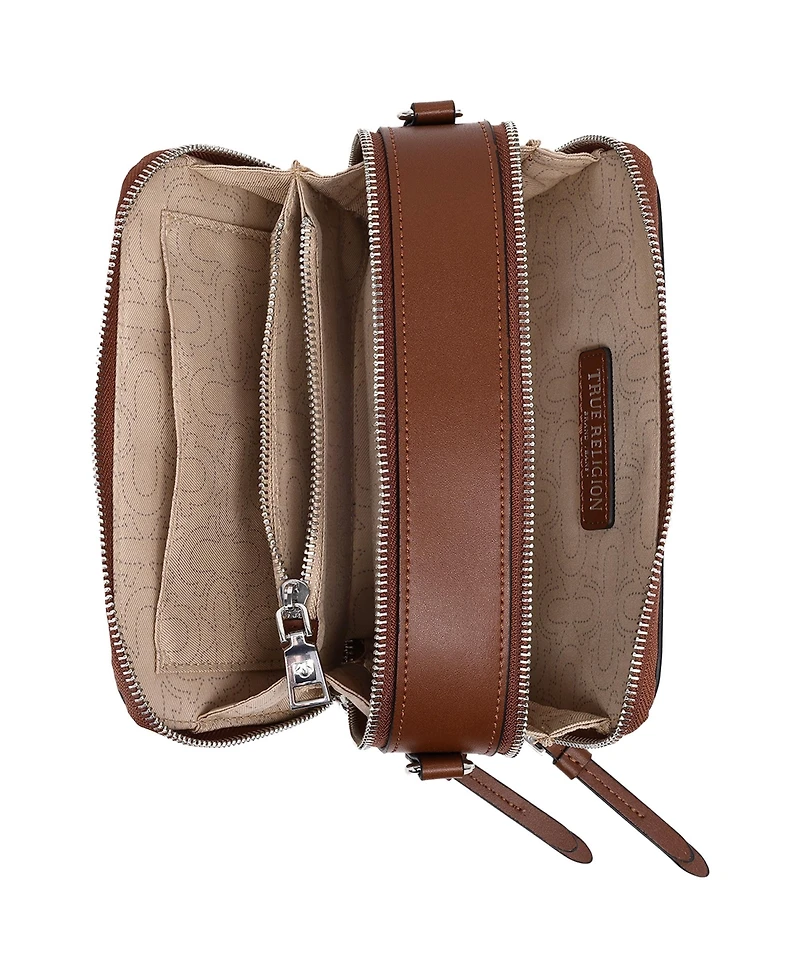 True Religion Double-Zip Horseshoe Camera Bag