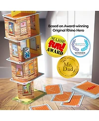 Haba Rhino Hero Xxl - Giant Games Version of The Classic Super Hero Card Stacking Game for Team Building and Family Fun, Ages 8 Years and Up