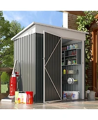 Aecojoy Outdoor Durable and Space-Saving Small Storage Shed