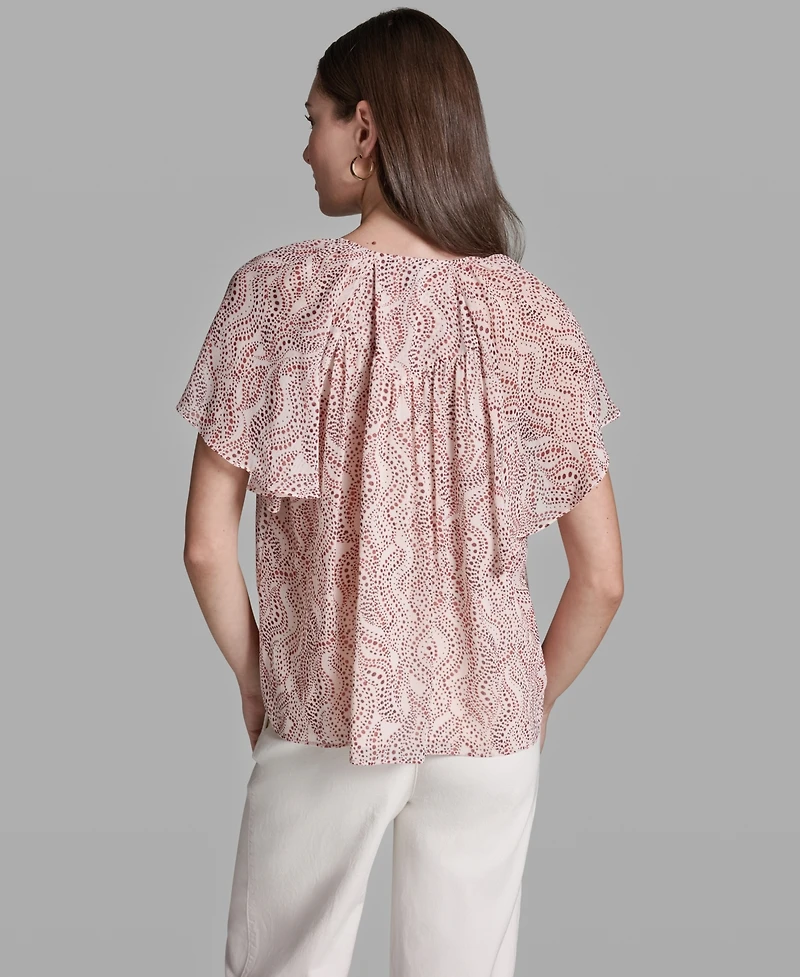 Bcbg Women's Short-Sleeve V-Neck Top