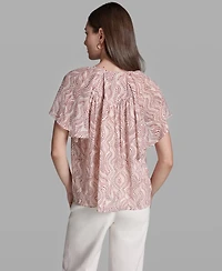 Bcbg Women's Short-Sleeve V-Neck Top