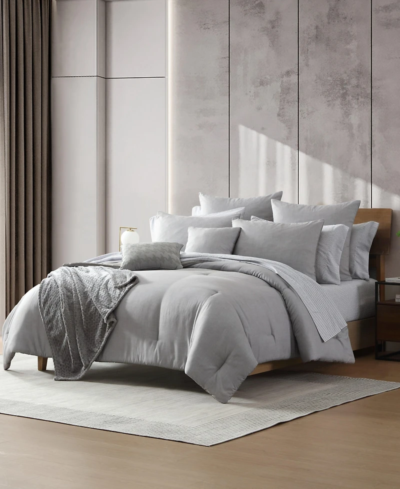 Kenneth Cole New York Abstract Textured 14-Pc. Comforter Bonus Set