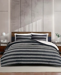 Kenneth Cole New York Banded Stripe Textured Microfiber 7-Pc. Comforter Set
