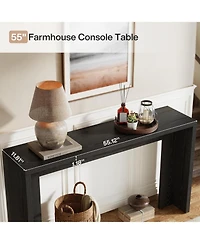 Tribesigns Media Console, 55-Inch Wooden Sofa Table with Storage for Entryway, Foyer, Hallway, Living Room