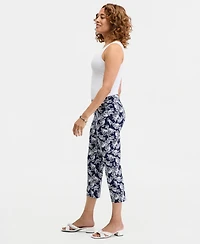 Jm Collection Women's Printed Pull-On Capri Pants, Macy's Exclusive