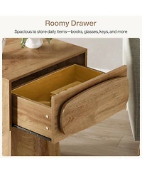 Tribesigns Modern Side End Table with Storage Drawer for Living Room, Bedroom and Small Space