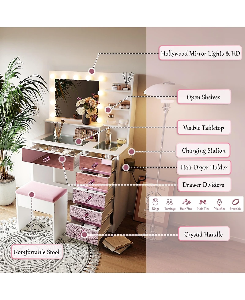 flynama Stylish Coffee Table with 2 Drawers Finish Modern Living Room Center Table with Storage