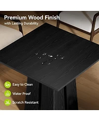 Tribesigns 31.5" Wooden Square Dining Table for 2-4 People, Farmhouse Kitchen Table